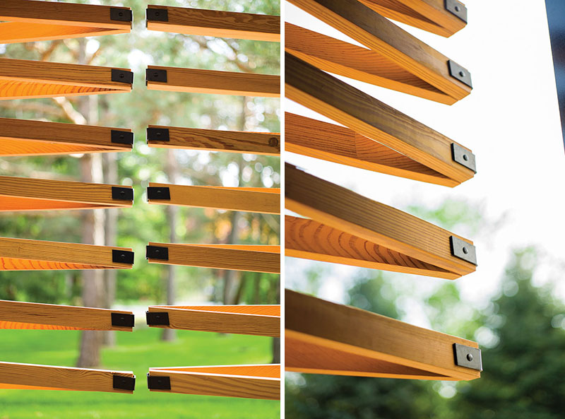 Pivoting Wood Screens by Paul Raff Design in Toronto, Canada