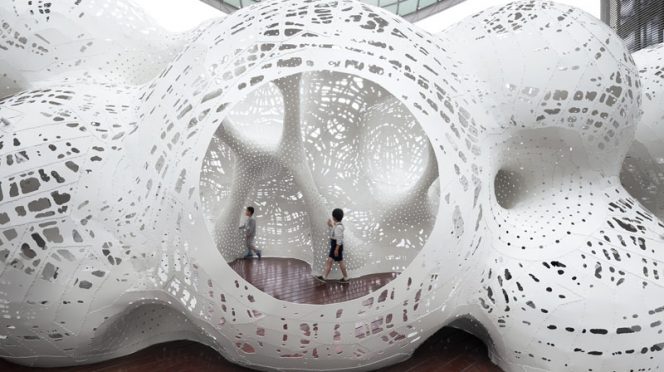 A Sculptural Outdoor Pavilion for a New Property Development in Suzhou, China