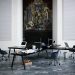 Sectional Rectangular Wooden Office Desk by Pietro Arosio