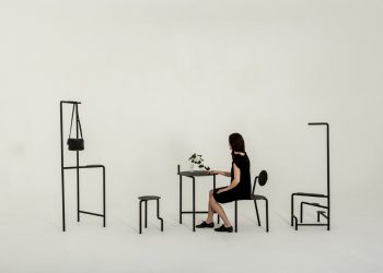Asymmetrical Metal Furniture Collection by Pierre-Emmanuel Vandeputte