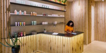Bamboo Accents by Zooco estudio for the Nuilea Spa in Madrid, Spain