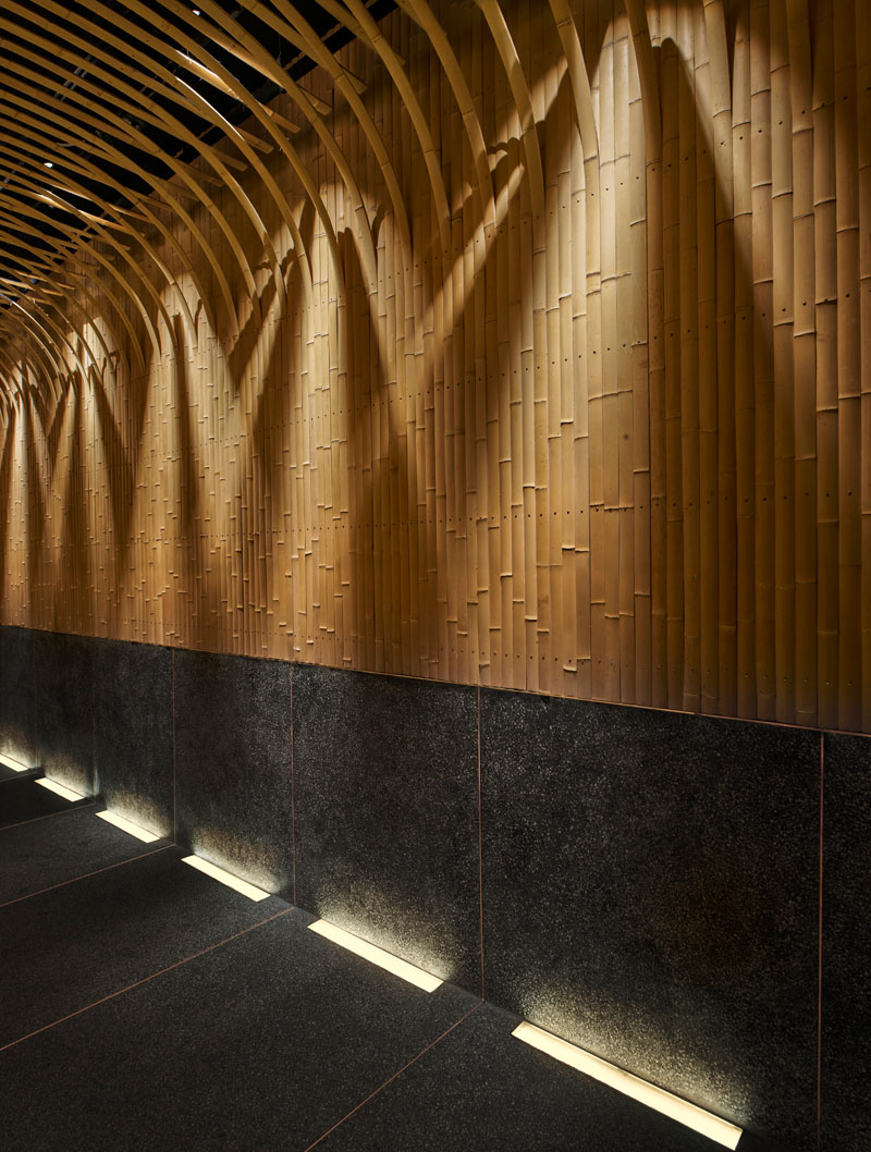 A Bamboo Covered Entryway for Japanese Restaurant by Imafuku Architects in Beijing, China