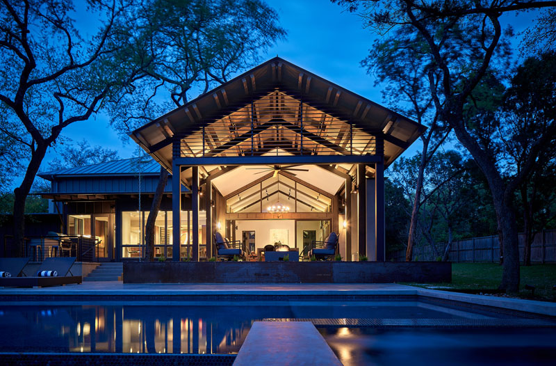 The Bridge House by Furman + Keil Architects in Austin, Texas