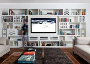 A Custom Built-In Shelving Unit by Sarit Shani Hay in Tel Aviv, Israel