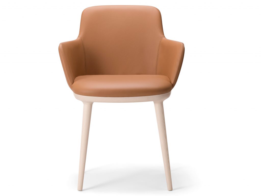 Upholstered chair with Armrests by Enrico Franzolini