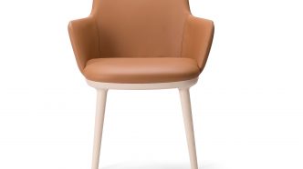 Upholstered chair with Armrests by Enrico Franzolini