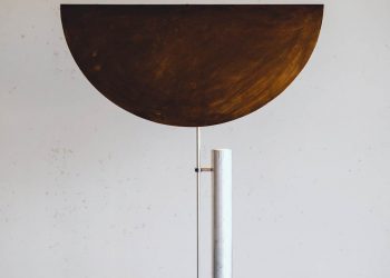 Minimalist Floor Lamp ''Copper Shade'' by Raphael Kadid