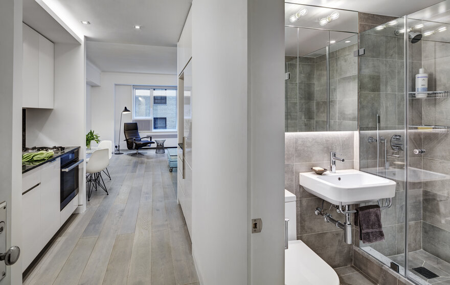 Efficient Studio Apartment by Lilian H Weinreich Architects in New York City