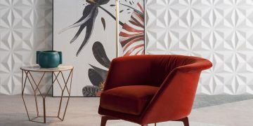 Fabric Lobby Armchair "LOVY" by Sergio Bicego