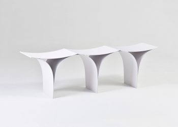 Minimalist Bench 'Arch' by Shinya Oguchi