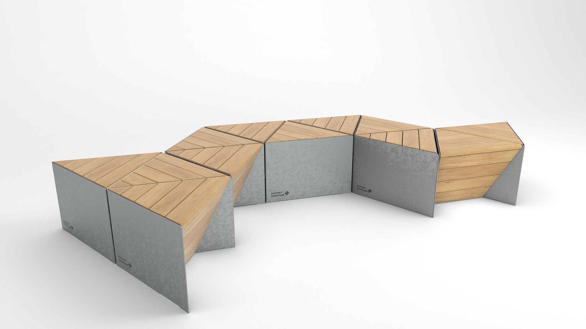 New Modular and Adaptable Public Seating by Factory Furniture
