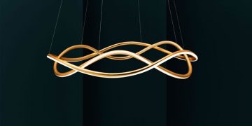 A Sculptural Suspended Lamp with LED Lighting by studio Luum
