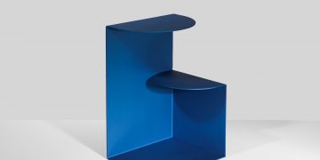 Minimalist Side Table "Slope" by Hayo Gebauer