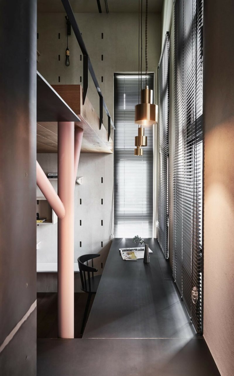 BlackMetal Apartment by KC Design Studio in Taipei, Taiwan