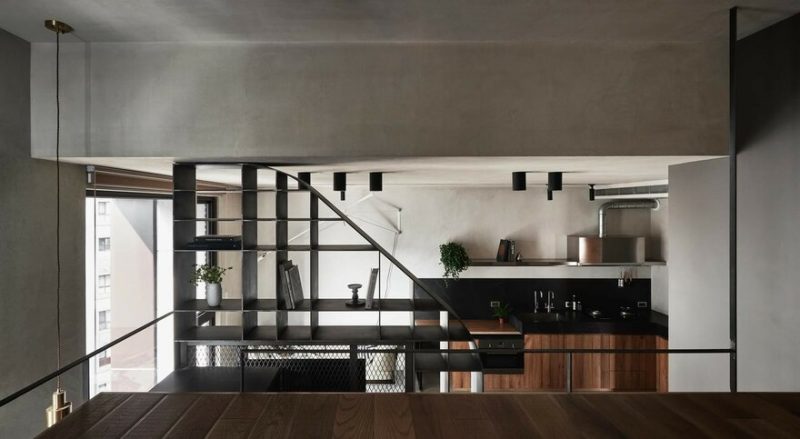 BlackMetal Apartment by KC Design Studio in Taipei, Taiwan