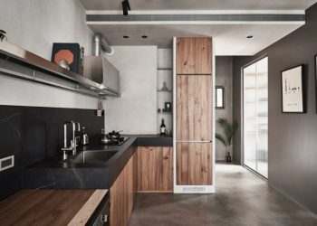 BlackMetal Apartment by KC Design Studio in Taipei, Taiwan