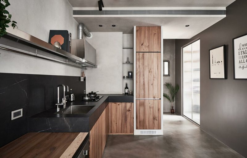 BlackMetal Apartment by KC Design Studio in Taipei, Taiwan