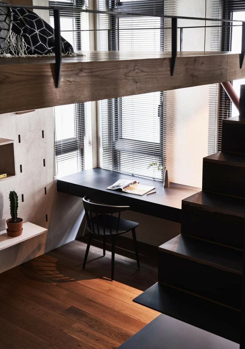 BlackMetal Apartment by KC Design Studio in Taipei, Taiwan