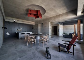 Grey-Toned Apartment by Wei Yi International Design Associates in Taipei, Taiwan
