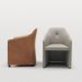 Leather Easy Chair with Armrests by Christian Werner