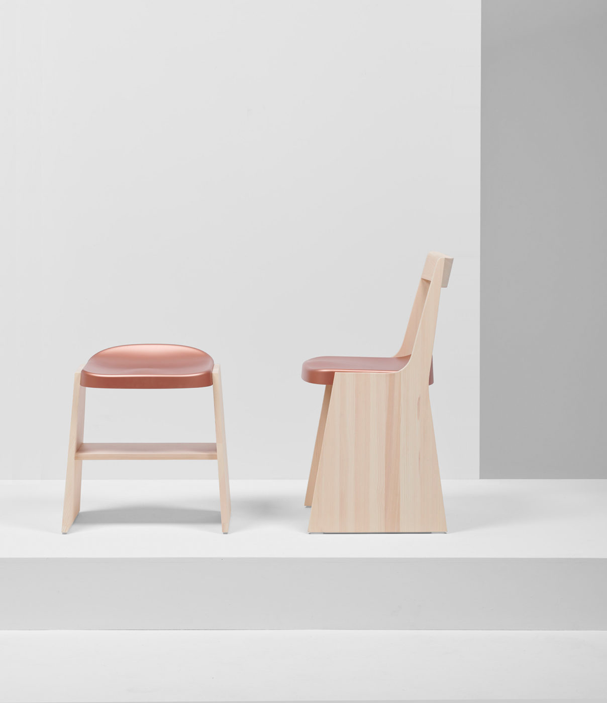 Minimalist Collection of Chairs and Stools by Studio Industrial Facility for Mattiazzi
