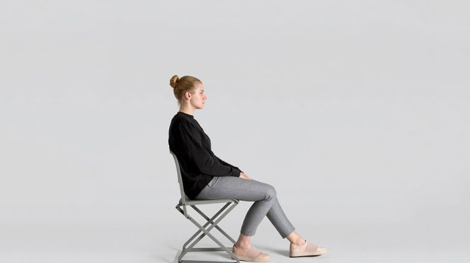 Minimalist Folding Chair "DFC" by Simon Frambach