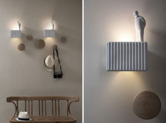 A Fun Wall Lamp "Umarell" by Giorgio Biscaro