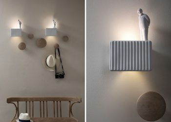 A Fun Wall Lamp "Umarell" by Giorgio Biscaro