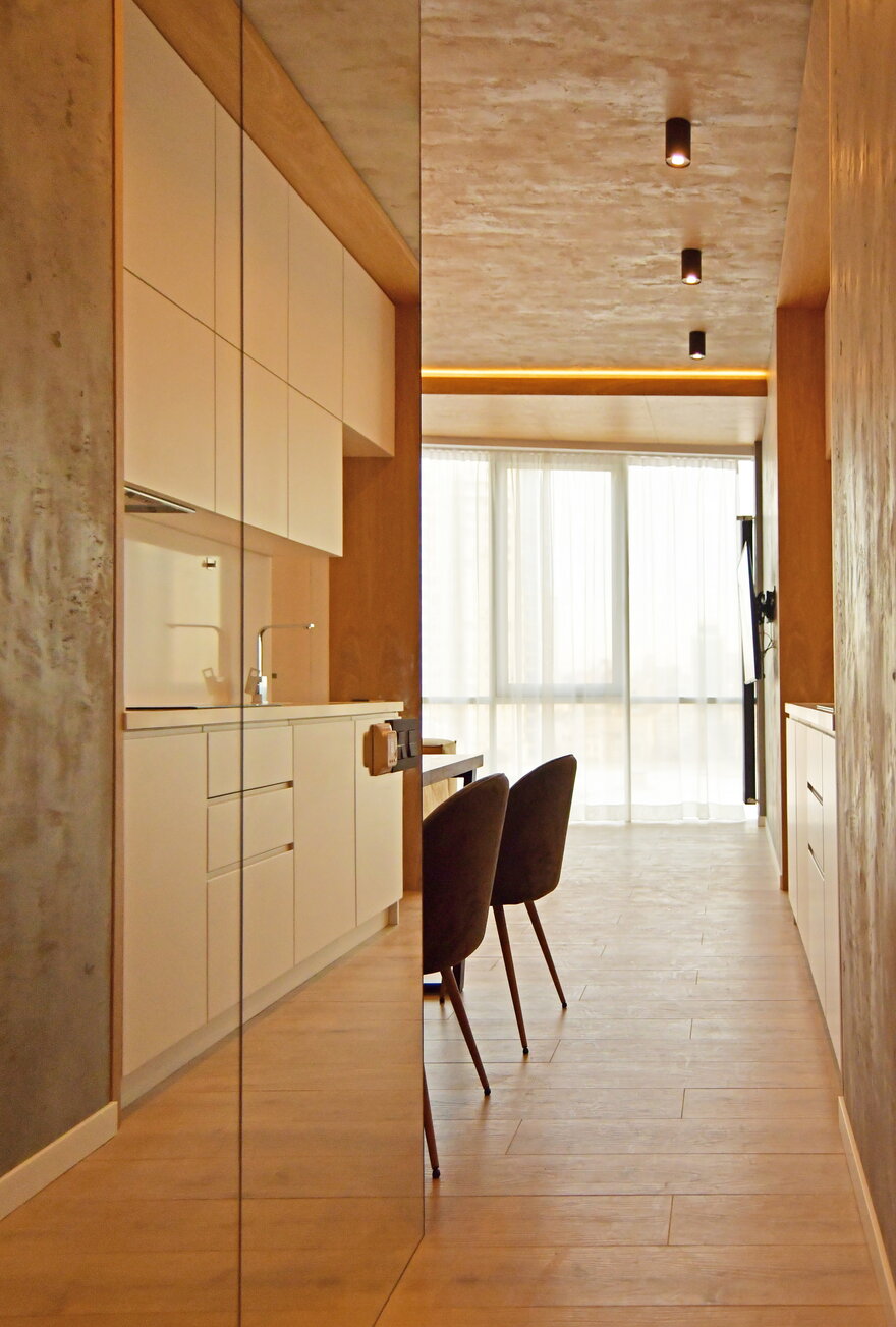 Modern Small Apartment by Genesis CTB in Kiev, Ukraine