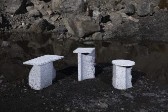The Collection of Furniture Pieces "Moon Rock" by Studio Furthermore
