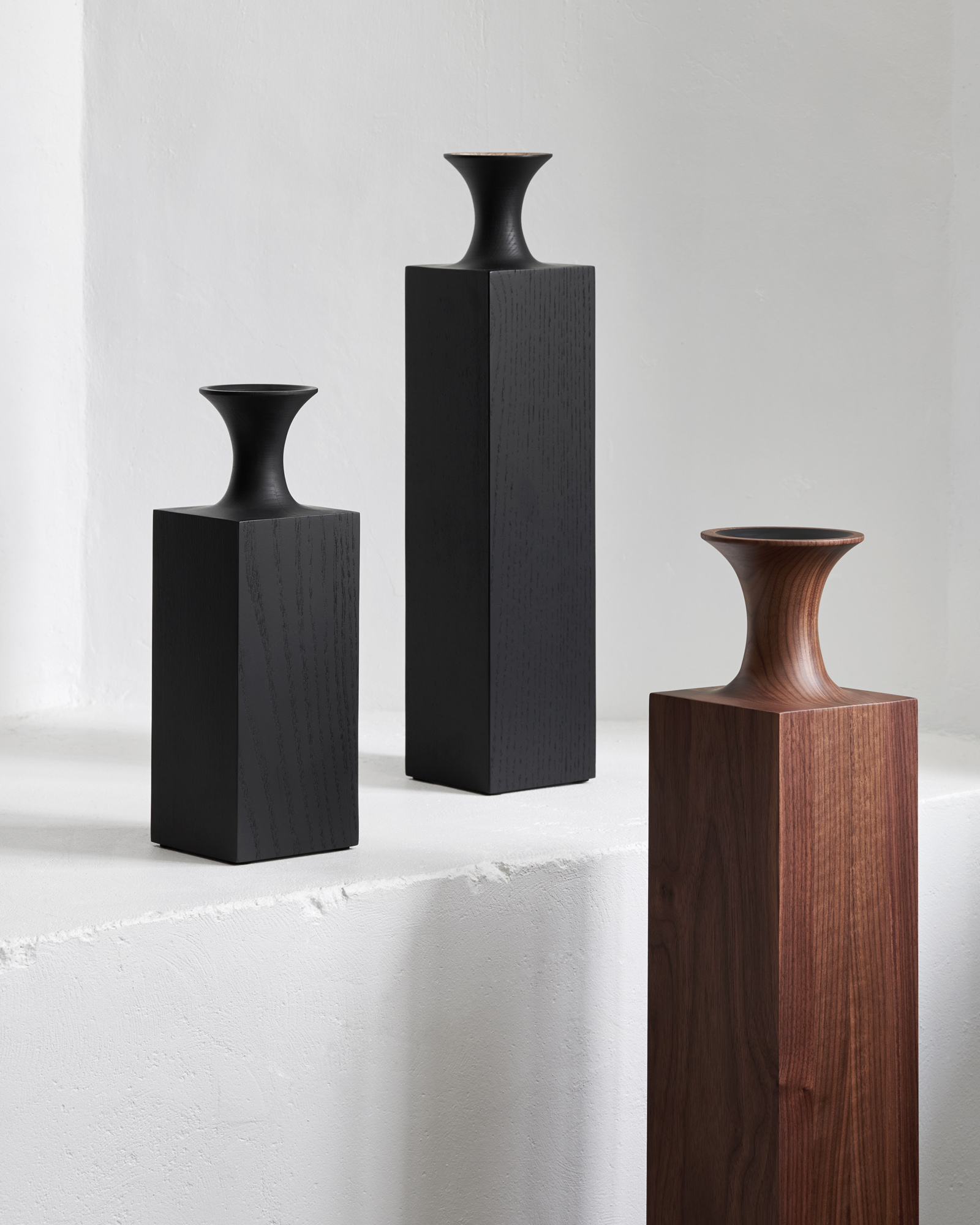 Tasso Wood Vases by Mathieu Delacroix