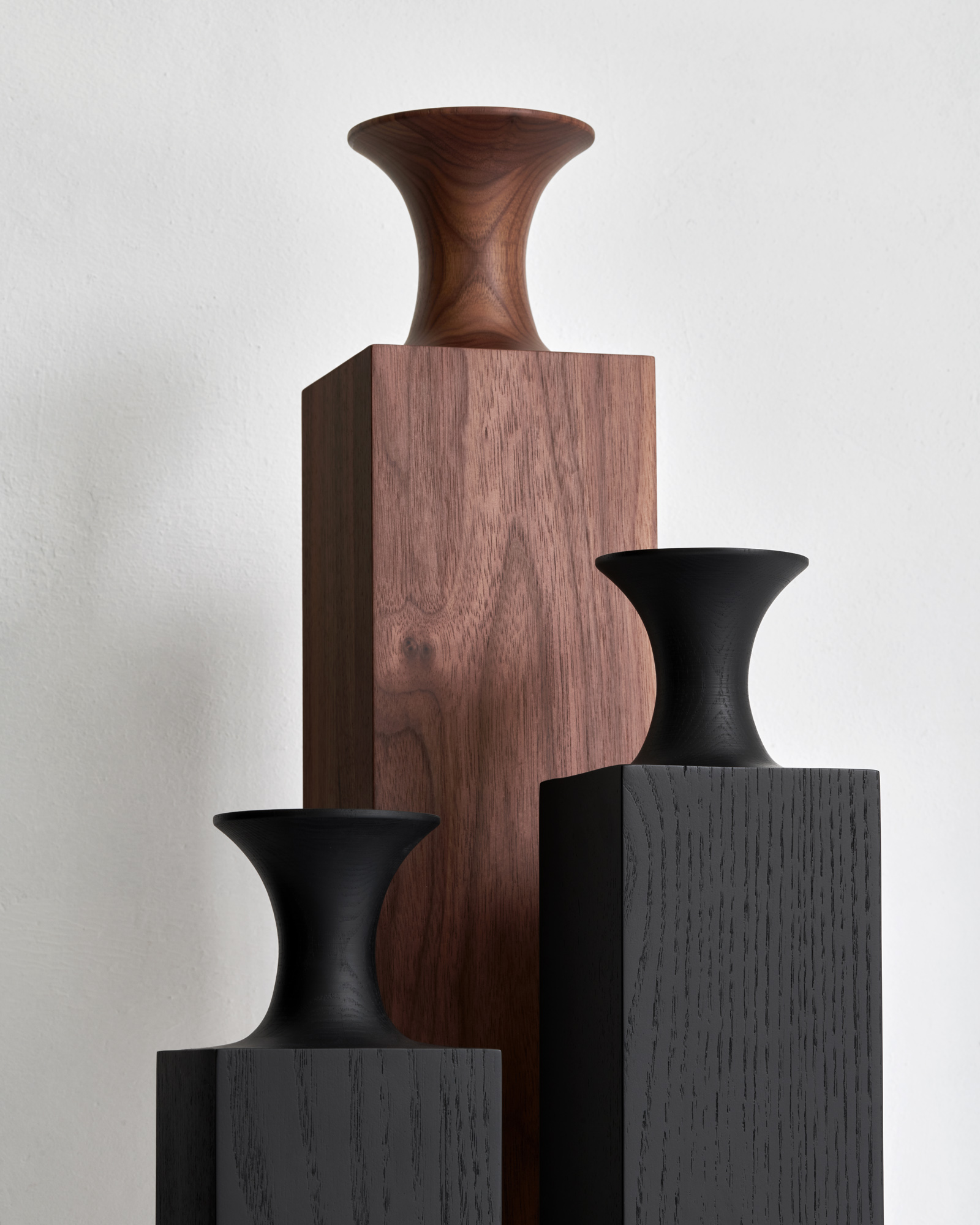 Tasso Wood Vases by Mathieu Delacroix