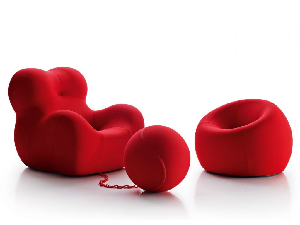 UPJ Kids Armchair with Removable Cover with Footstool by Gaetano Pesce