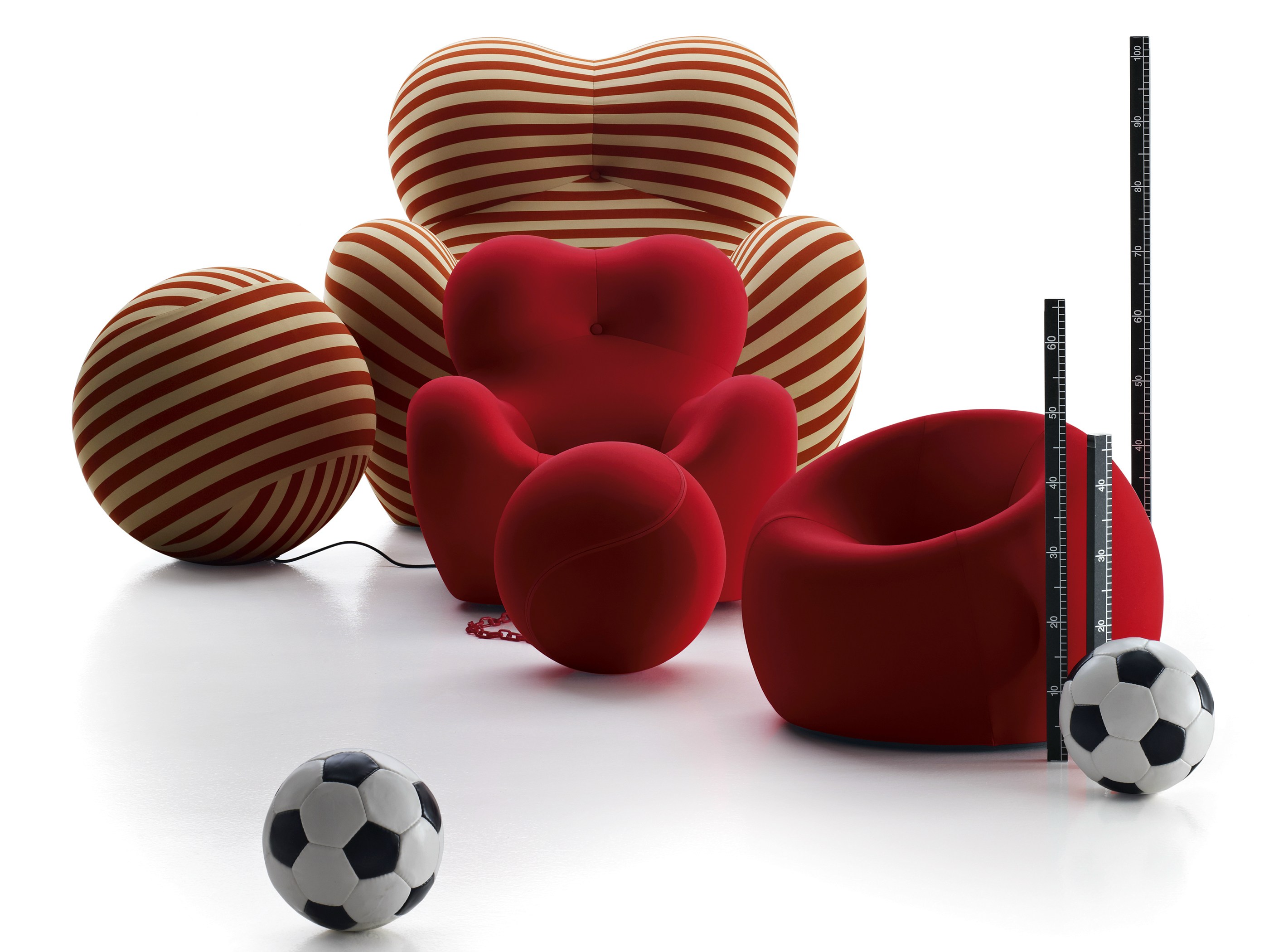 UPJ Kids Armchair with Removable Cover with Footstool by Gaetano Pesce