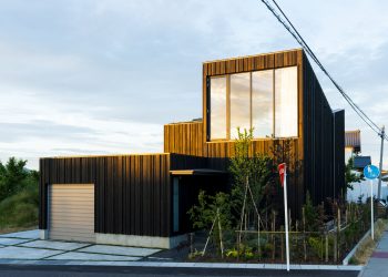 Courtyard House in Peach Garden in Niigata by Takeru Shoji Architects