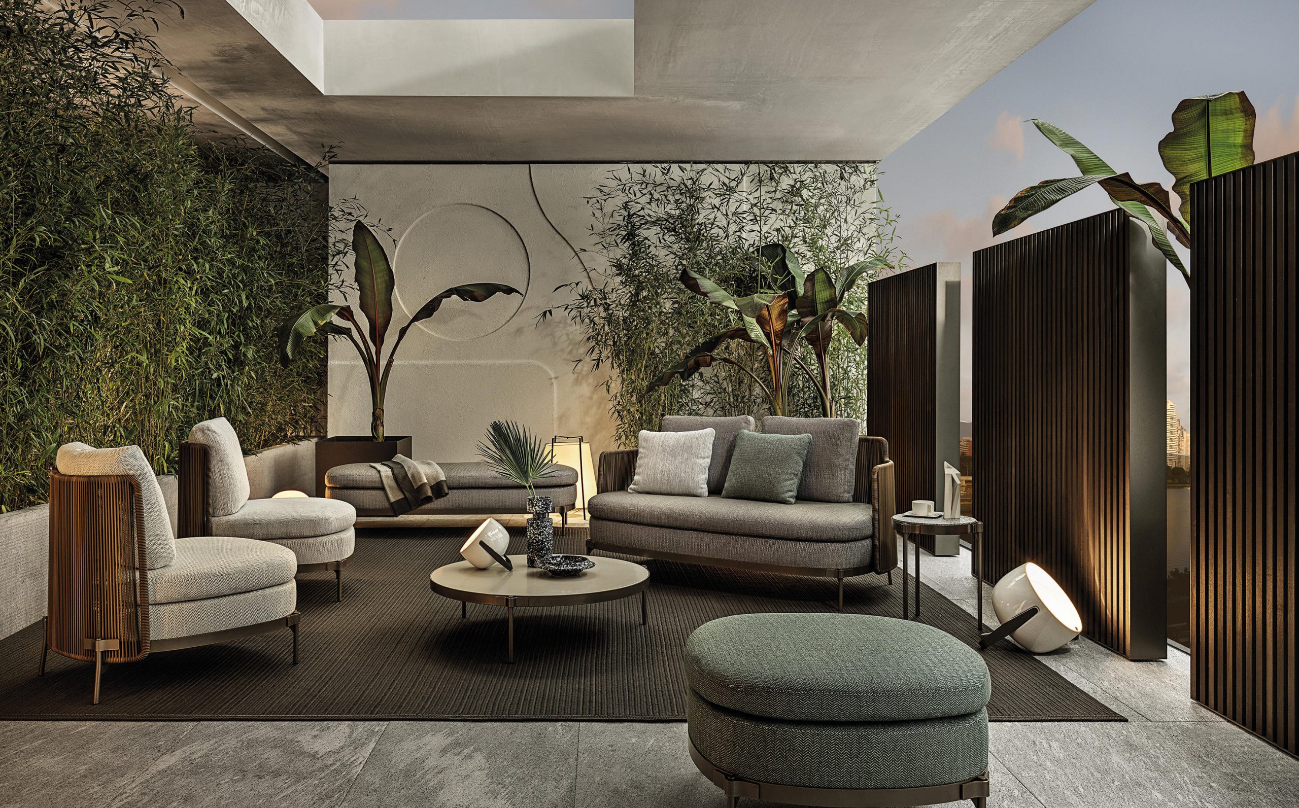 Tape Cord Outdoor Seating Collection by Nendo for Minotti