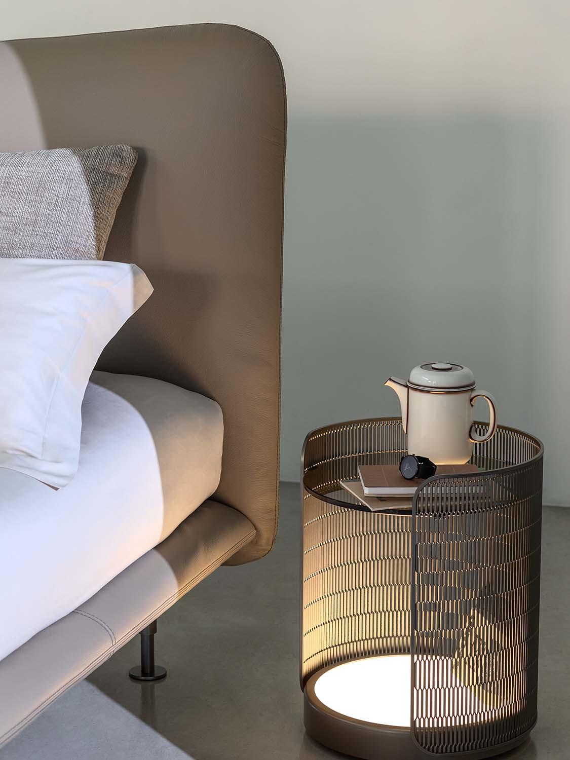 Chiaro di Luna Bedside Table by Ilenia Viscardi for Flou