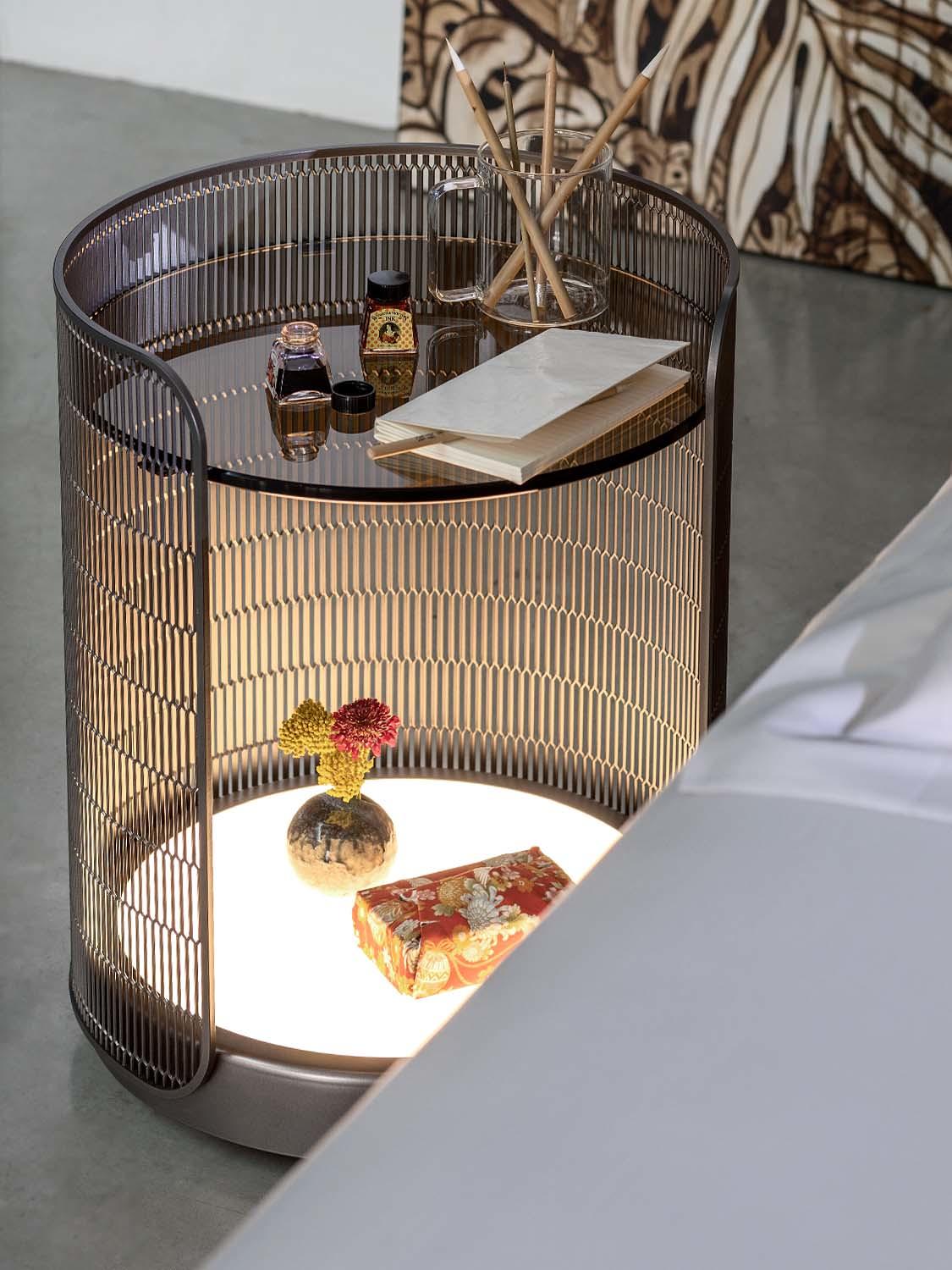 Chiaro di Luna Bedside Table by Ilenia Viscardi for Flou