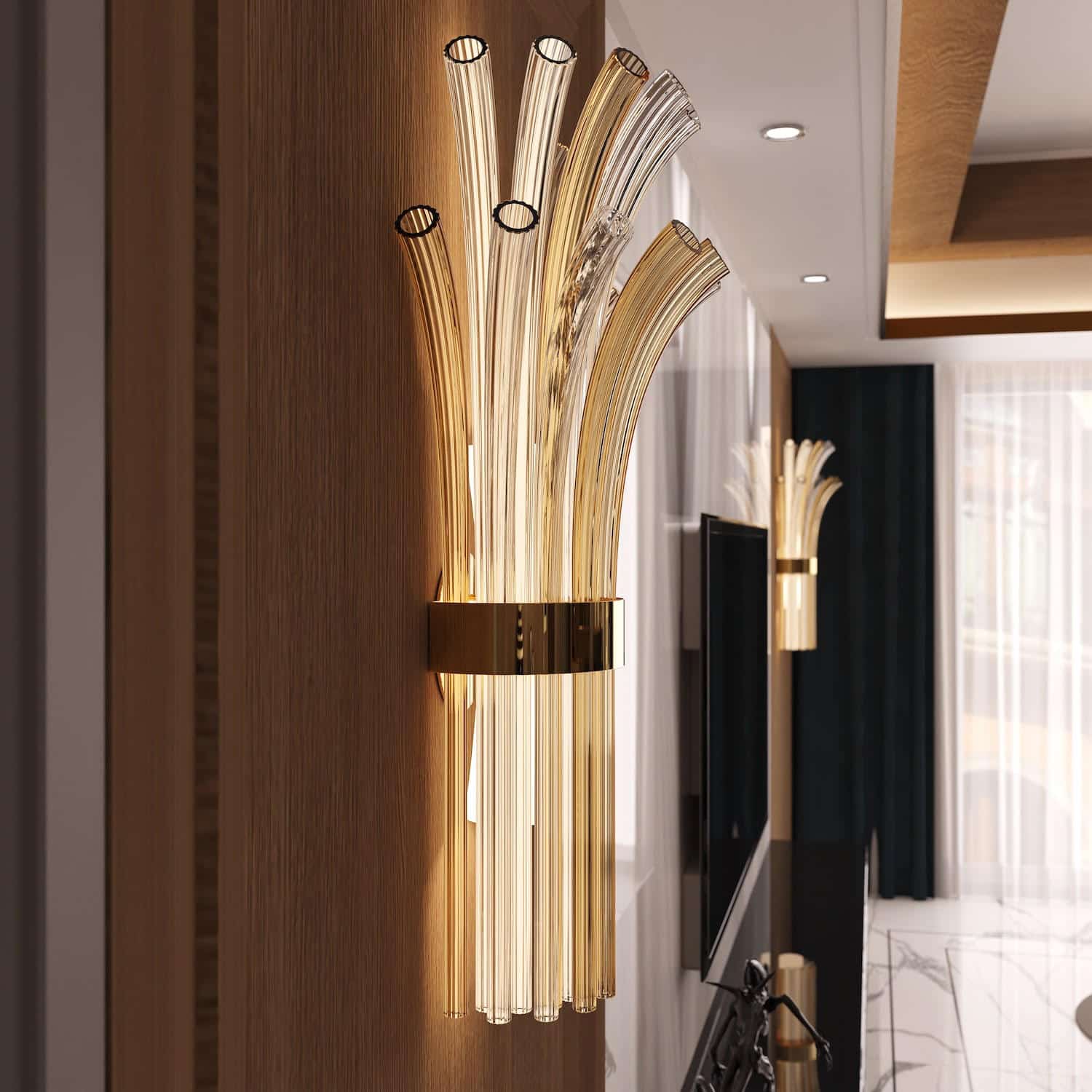 MODIGLIANI Murano Glass Wall Sconce by Piumati