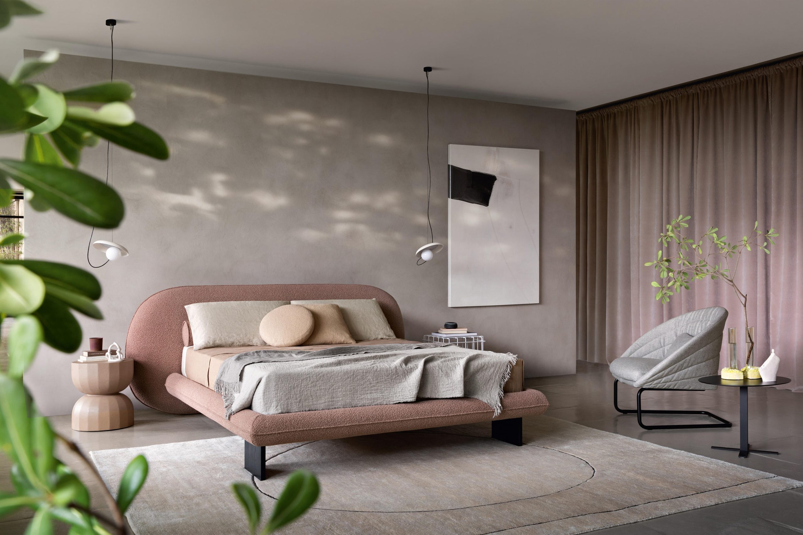 Wabi Bed by Alain Gilles for Saba Italia