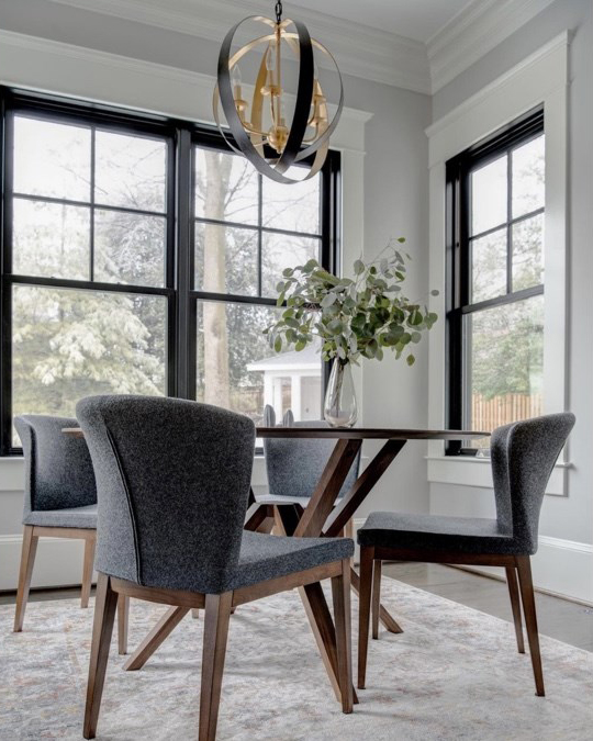 Capri Dining Chair w/Wood Base