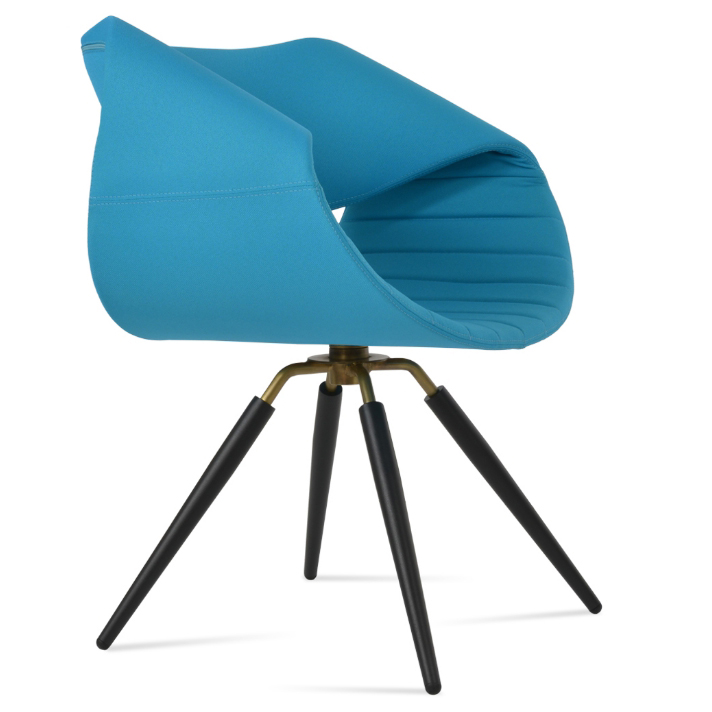 Seminyak Carrot Swivel Dining Chair