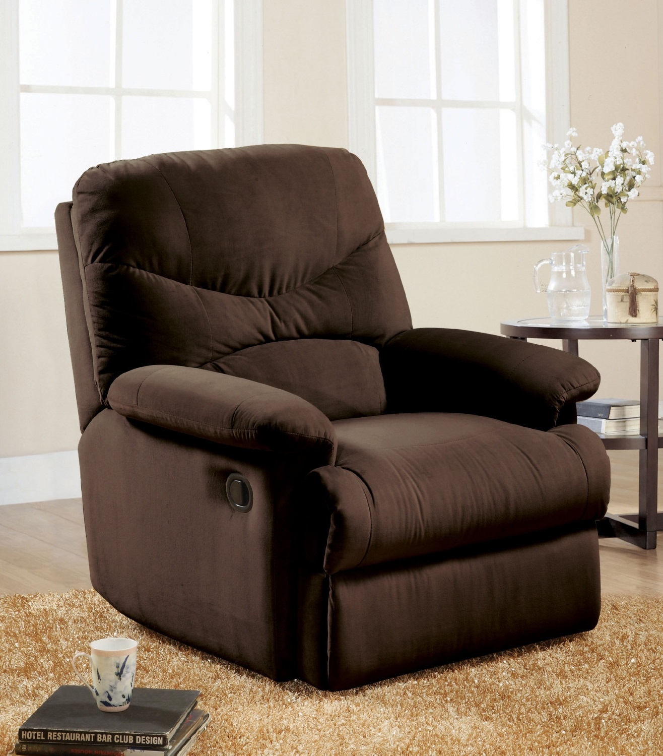 Arcadia Microfiber Glider Recliner Chair