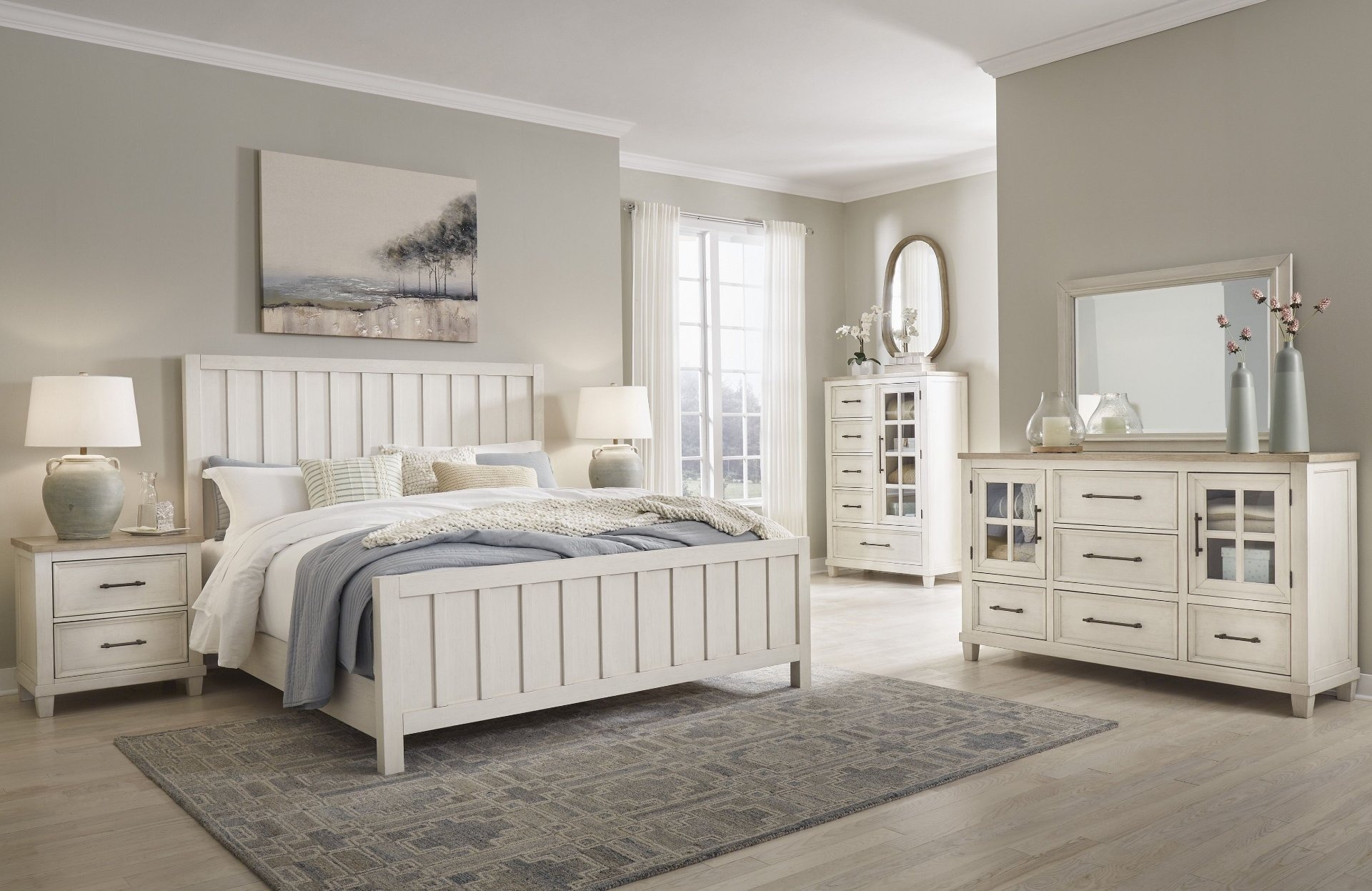 SM Shaybrock Wood Panel Bedroom Set