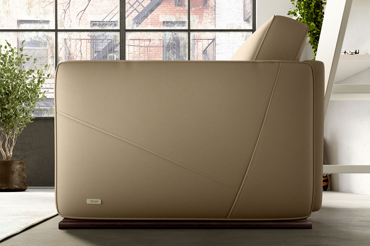 Boston Fabric/Leather Large Sofa