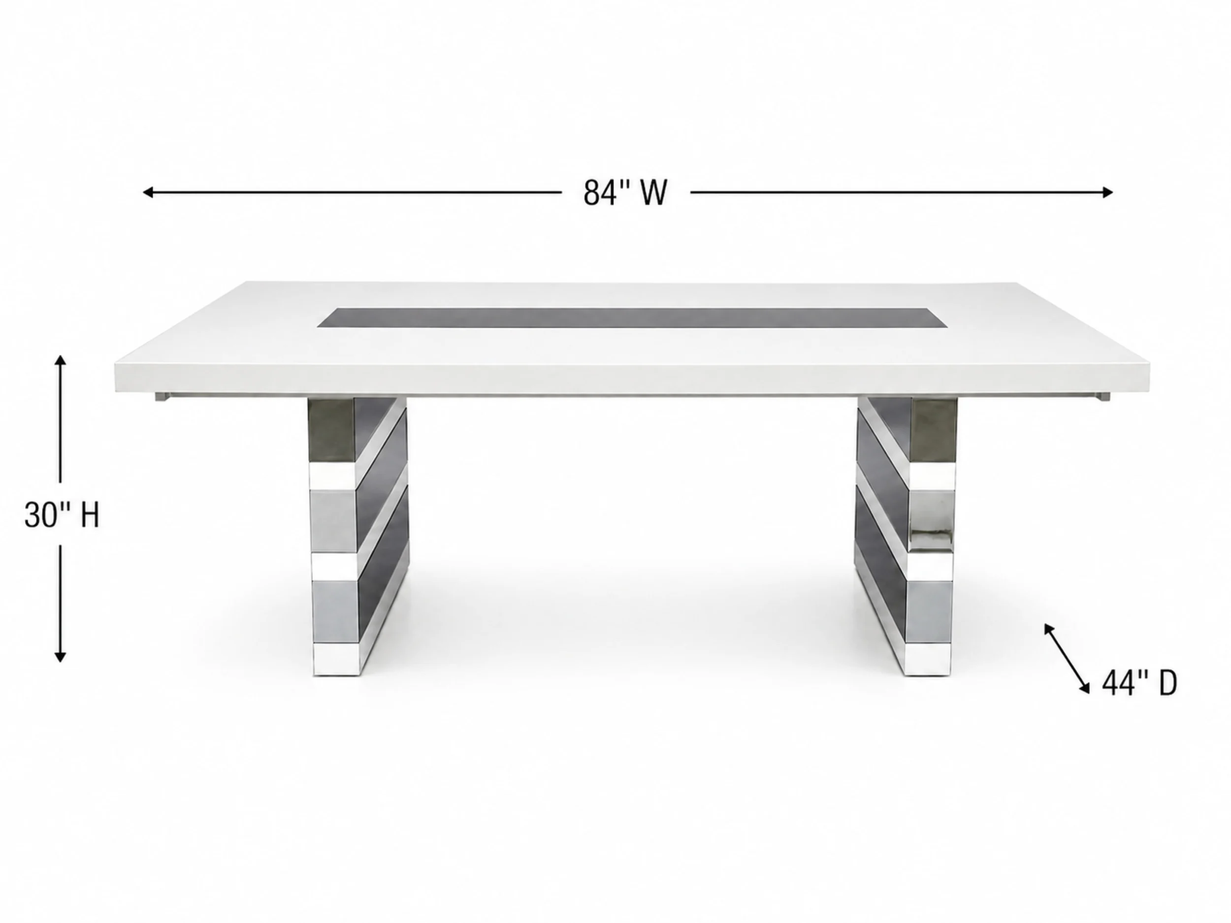 Mera Wood/Glass Lacquer Extendable Dining Table