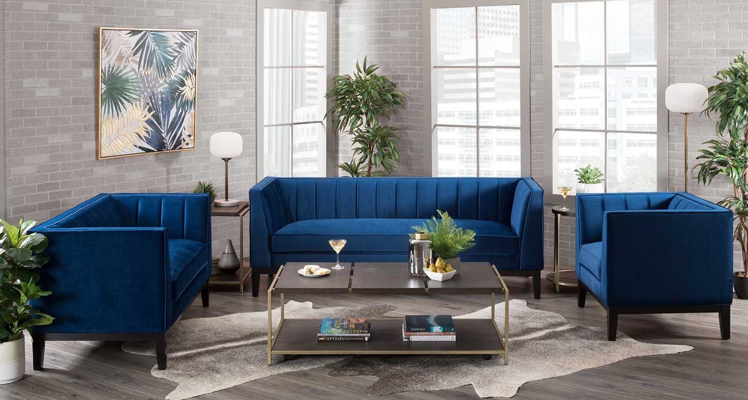 SM Calais Velvet Living Room Set