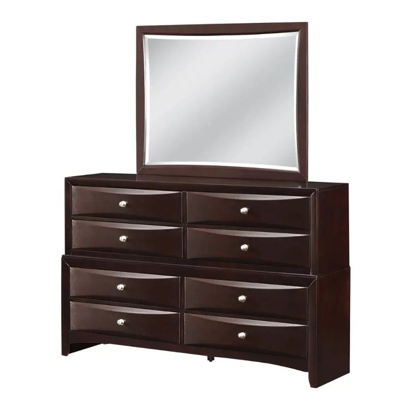 SM 0172 Wood Bedroom Set w/Storage With Mirror 