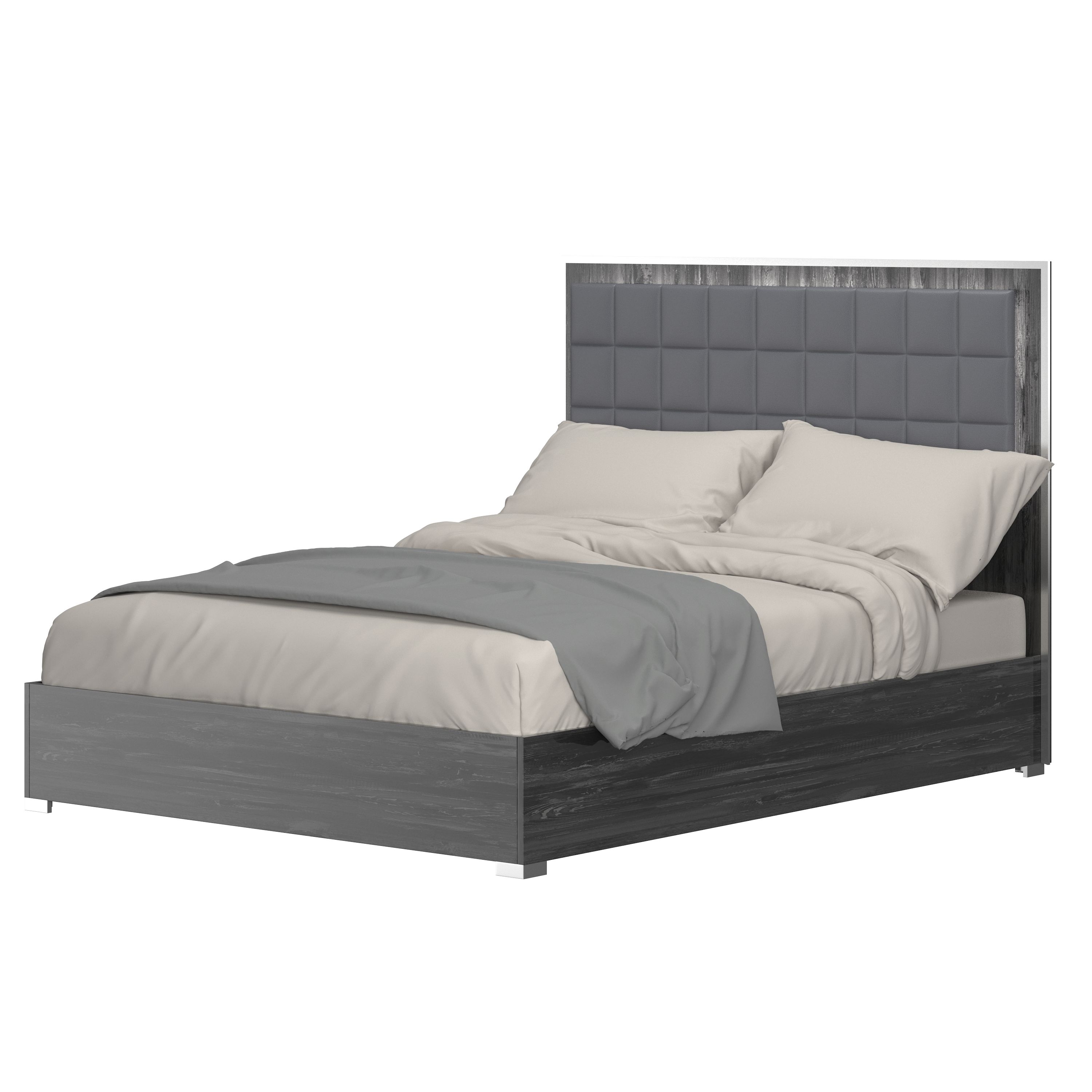 Roma Bonded Leather LED Platform Bedroom Set