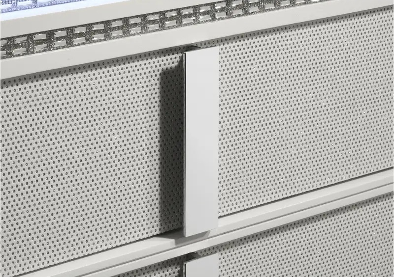 White Dresser With Led - White